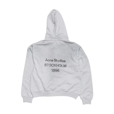 Acne Studios 1996 Collection Grey Letter Print Unisex Hoodie. CI0159-92H