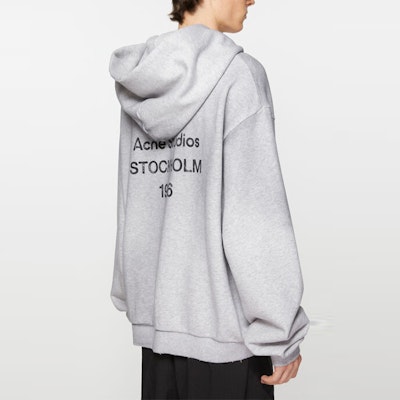Acne Studios 1996 Collection Grey Letter Print Unisex Hoodie. CI0159-92H Shop Acne Studios 1996 Collection Grey Letter Print Unisex Hoodie. CI0159-92H