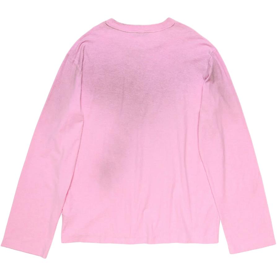 Lookbook Acne Studios 1996 Camiseta Manga Larga Logo Rosa Unisex Corte Suelto. CL0197-DJS
