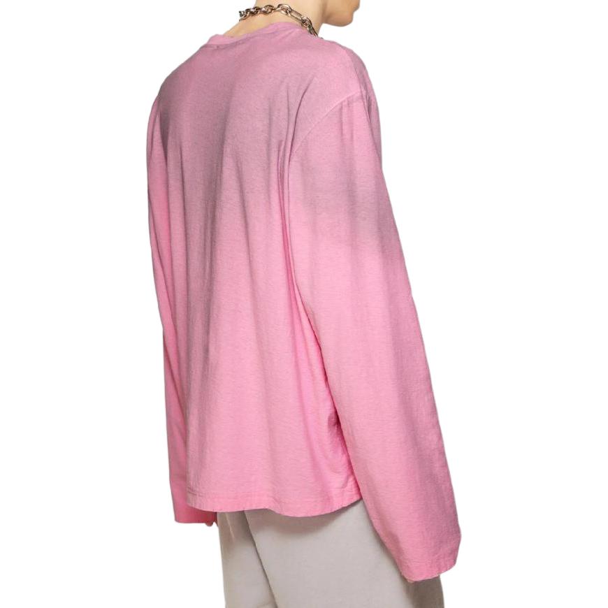 Purchase Acne Studios 1996 Camiseta Manga Larga Logo Rosa Unisex Corte Suelto. CL0197-DJS