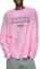 Sizing Acne Studios 1996 Camiseta Manga Larga Logo Rosa Unisex Corte Suelto. CL0197-DJS