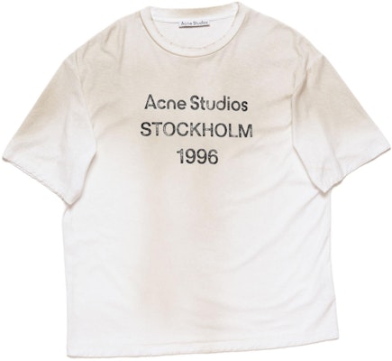 Acne Studios 1996 Logo Oversized Vintage Spray Distressed T-Shirt Unisex Grey White CL0196-DC6 Order Acne Studios 1996 Logo Oversized Vintage Spray Distressed T-Shirt Unisex Grey White CL0196-DC6