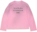 Order Acne Studios 1996 Logo Print Oversized Long Sleeve Tee Pink Unisex Retro Style CL0197-PINK