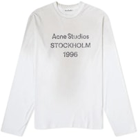 Acne Studios 1996 Logo印花男女长袖T恤 灰白色 CL0197-183 Order Acne Studios 1996 Logo印花男女长袖T恤 灰白色 CL0197-183
