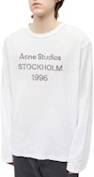Acne Studios 1996 Logo印花男女长袖T恤 灰白色 CL0197-183 Purchase Acne Studios 1996 Logo印花男女长袖T恤 灰白色 CL0197-183