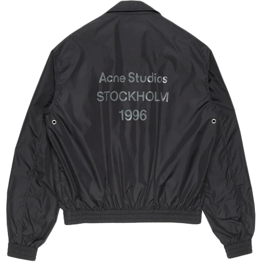Acne Studios 1996 Nylon Glossy Zip-Up Coach Jacket Unisex SS26. B90866-900