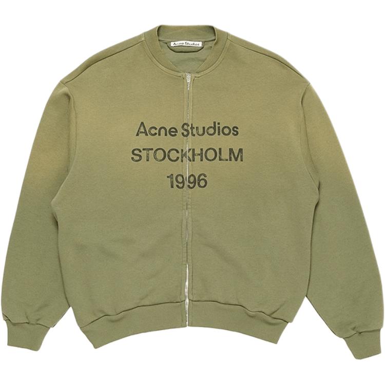 Acne Studios 1996 Series FW25 Distressed Logo Print Loose Fit Unisex Jacket CI0189-AB7