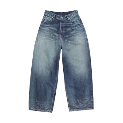 Acne Studios 2023M Super Baggy Mid-Waist Vintage Blue Washed Denim Jeans Men B00372-863
