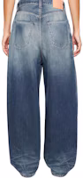 Shop Acne Studios 2023M 超寬鬆中腰復古藍洗牛仔褲 男款 B00372-863