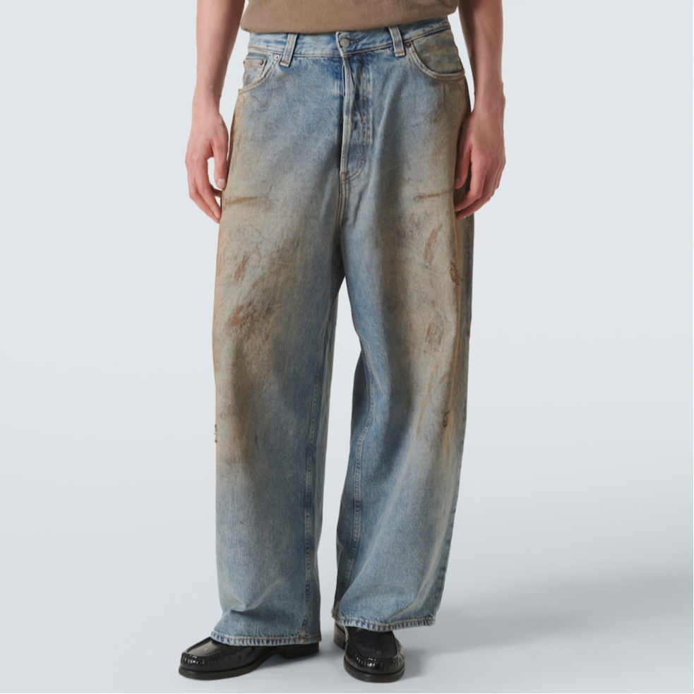 Shop Acne Studios Celana Jeans Oversized Fit Ripped Biru 2023M. B00381