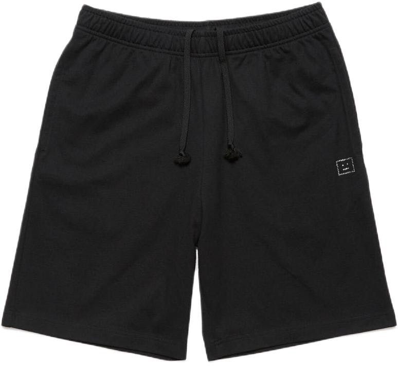 acne-studios-2024-f-w-unisex-black-cotton-glitter-print-sweat-shorts-ce-0062-900