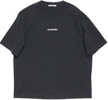 Acne Studios 2024 FW Black Loose Logo Print Short Sleeve T-Shirt. CL0274-900 Acne Studios 2024 FW Black Loose Logo Print Short Sleeve T-Shirt. CL0274-900