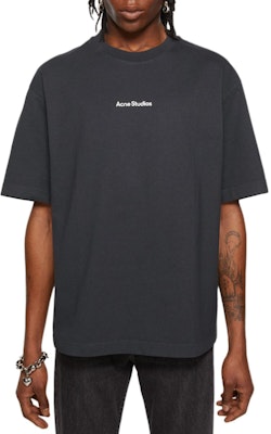 Acne Studios 2024 FW Black Loose Logo Print Short Sleeve T-Shirt. CL0274-900 Lookbook Acne Studios 2024 FW Black Loose Logo Print Short Sleeve T-Shirt. CL0274-900