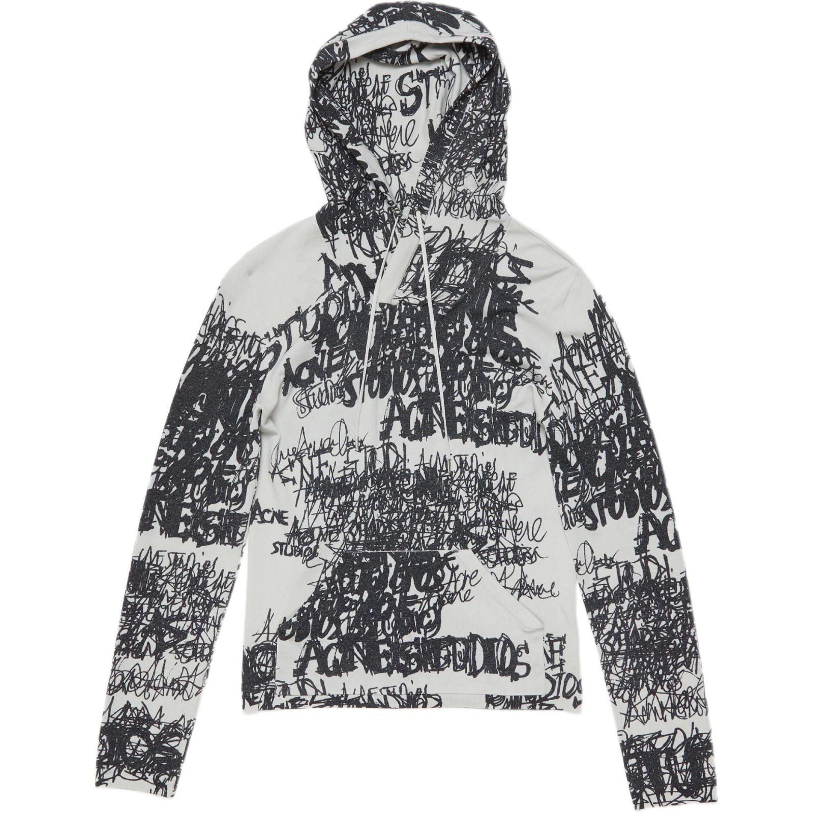 Acne Studios 2024 FW Full Print Kangaroo Pocket Hoodie B60336-DN5