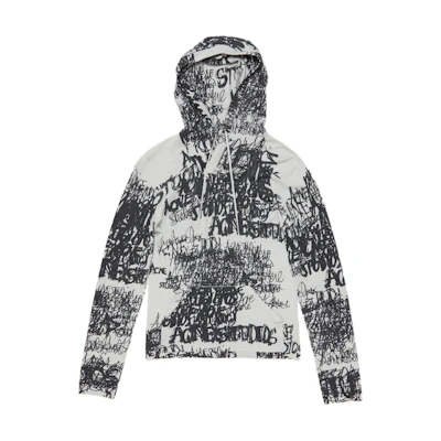 Acne Studios 2024 FW Full Print Kangaroo Pocket Hoodie B60336-DN5