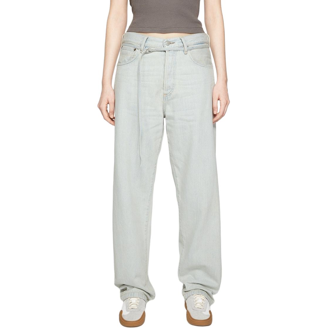 Acne Studios 2024 FW Loose Low Waist Straight Jeans Unisex Light Blue. C00070-228 圖 4