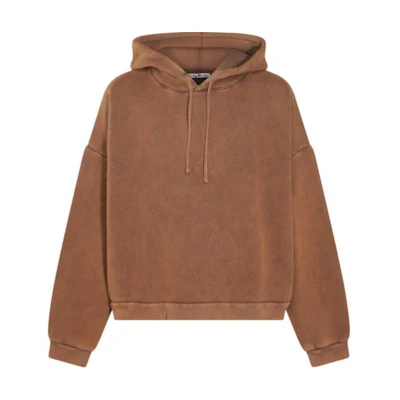 Acne Studios 2024 FW Solid Color Brown Oversized Hoodie for Men CI0138-ADN