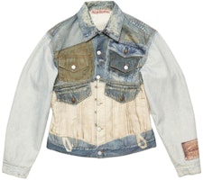 Acne Studios 3D Print Denim Jacket Blue Unisex Long Sleeve Barn Style. B90747-863 Acne Studios 3D Print Denim Jacket Blue Unisex Long Sleeve Barn Style. B90747-863