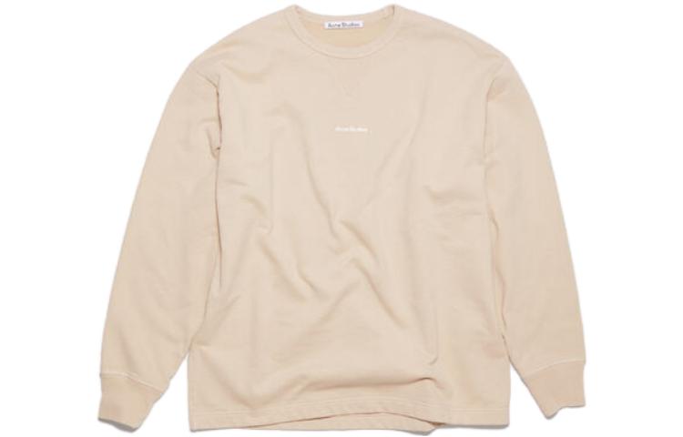 Acne Studios  Beige Crewneck Sweatshirt With Embroidered Logo. BI0184AEA