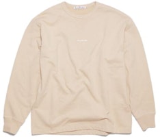 Acne Studios Beige Crewneck Sweatshirt With Embroidered Logo. BI0184AEA Acne Studios Beige Crewneck Sweatshirt With Embroidered Logo. BI0184AEA