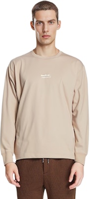 Acne Studios Beige Crewneck Sweatshirt With Embroidered Logo. BI0184AEA Lookbook Acne Studios Beige Crewneck Sweatshirt With Embroidered Logo. BI0184AEA