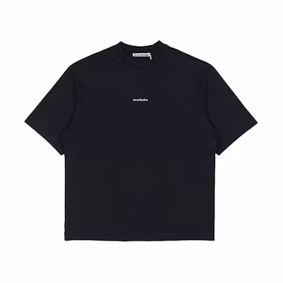 Acne Studios Black Cotton Short Sleeve Crewneck T-Shirt BL0278-BLA
