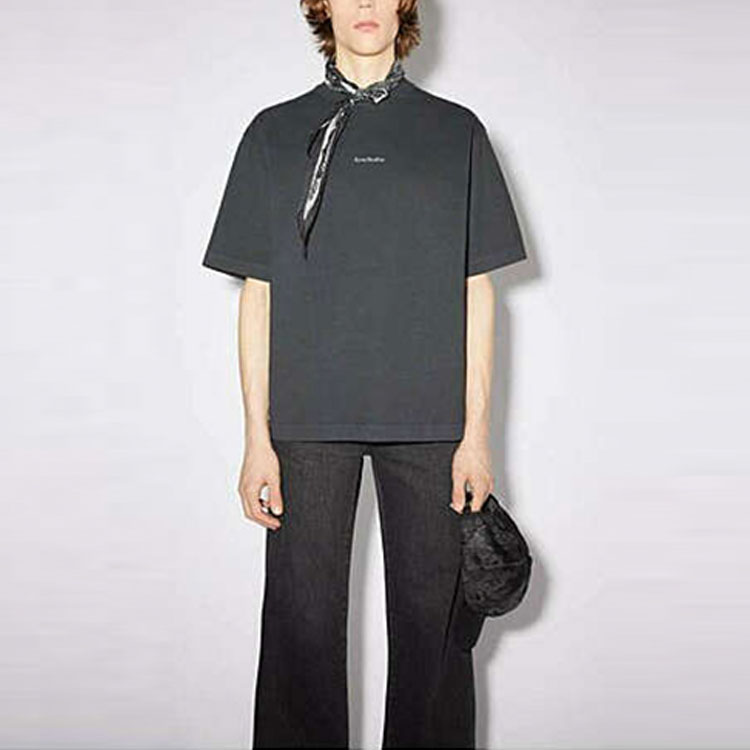 Acne Studios  Black Cotton Short Sleeve Crewneck T-Shirt BL0278-BLA 圖 4