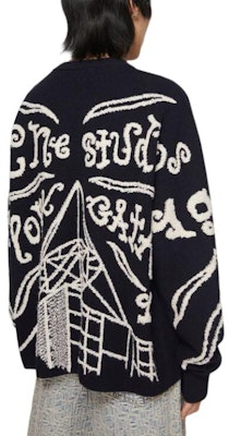 Acne Studios 黑色印花針織長袖套頭毛衣。 B60297-BM9 Shop Acne Studios 黑色印花針織長袖套頭毛衣。 B60297-BM9