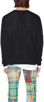 Acne Studios Baju Sweater Hitam Crewneck dengan Sulaman Logo. B60298-900 Shop Acne Studios Baju Sweater Hitam Crewneck dengan Sulaman Logo. B60298-900