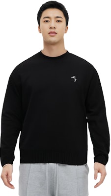 Acne Studios Baju Sweater Hitam Crewneck dengan Sulaman Logo. B60298-900 Purchase Acne Studios Baju Sweater Hitam Crewneck dengan Sulaman Logo. B60298-900