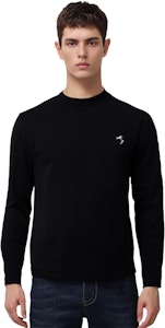 Acne Studios 黑色圆领刺绣标志毛衣. B60298-900 Details for Acne Studios 黑色圆领刺绣标志毛衣. B60298-900