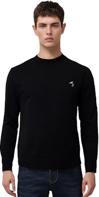 Acne Studios Baju Sweater Hitam Crewneck dengan Sulaman Logo. B60298-900 Details for Acne Studios Baju Sweater Hitam Crewneck dengan Sulaman Logo. B60298-900