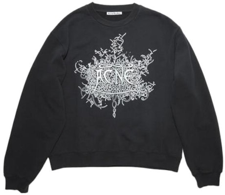 Acne Studios Black Glow Logo Oversized Long Sleeve Sweatshirt. BI0185BM0 Order Acne Studios Black Glow Logo Oversized Long Sleeve Sweatshirt. BI0185BM0