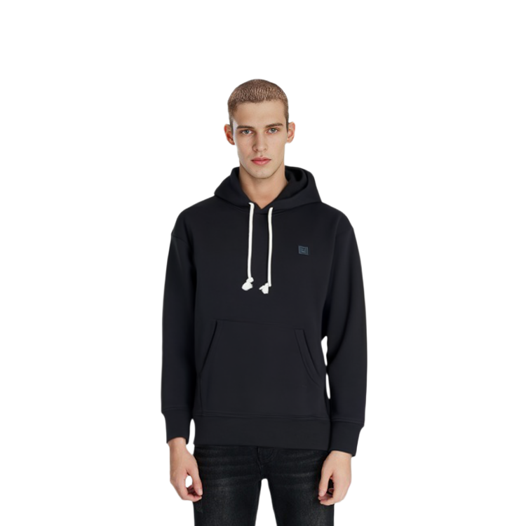 Shop Acne Studios 黑色宽松连帽长袖卫衣. CI0132-BLACK