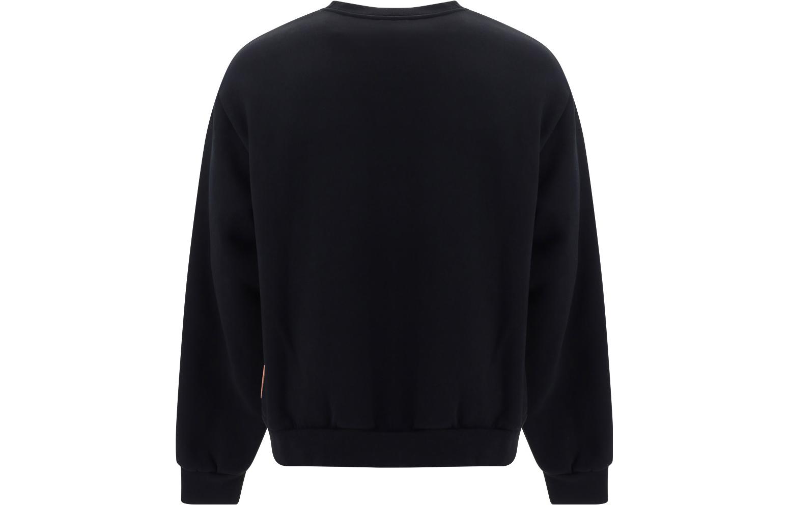 Lookbook Acne Studios 黑色素面圓領套頭衛衣。 CI0126-900