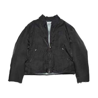 Acne Studios Black Solid Color Zip-Up Puffer Jacket. B90712-DH2