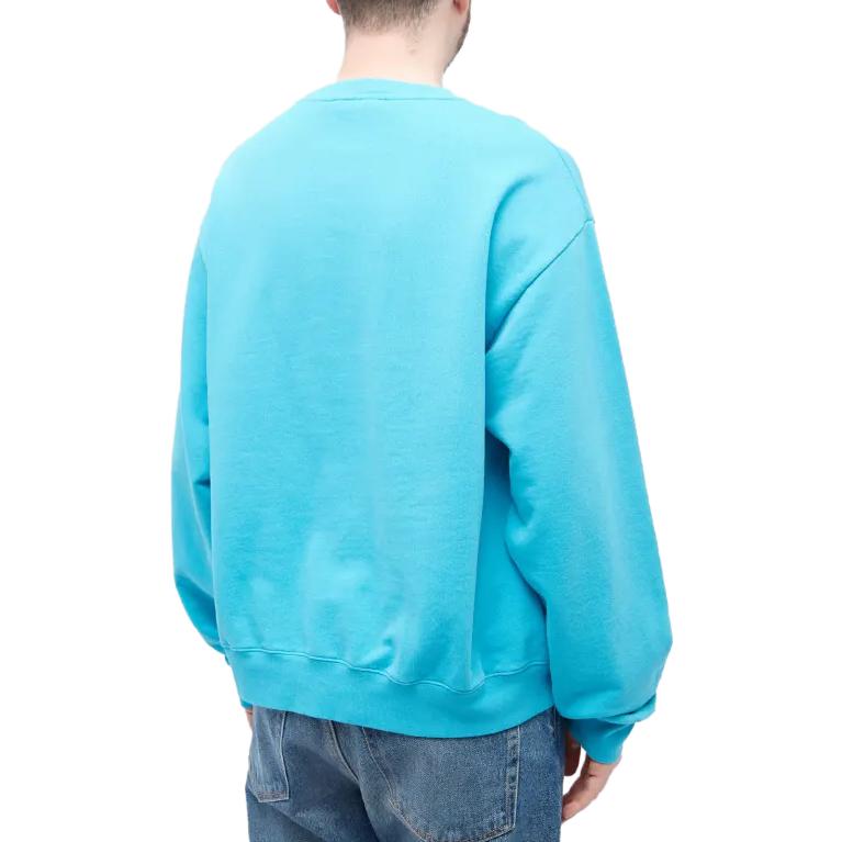 Acne Studios  Blue Glow-in-the-Dark Logo Print Crewneck Sweatshirt BI0185-BGT 圖 5