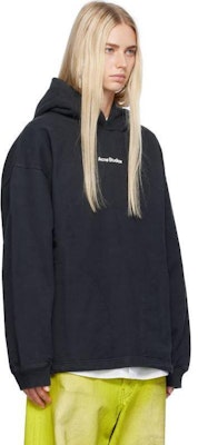 Acne Studios Blue Hoodie with Letter Print Long Sleeves. CI0170-900 Purchase Acne Studios Blue Hoodie with Letter Print Long Sleeves. CI0170-900