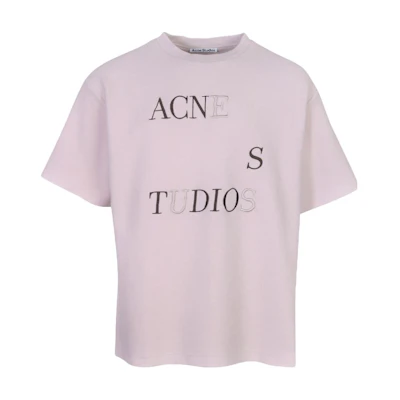 Acne Studios Crewneck Pullover Letter Print Short Sleeve T-Shirt. ΒΙ0180-LIL