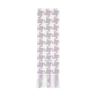 Acne Studios Geometric Scarf Light Purple/White CA0153AFF