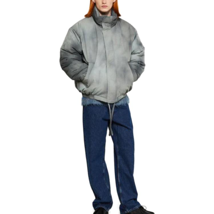 Lookbook Acne Studios Jaket Longgar Kerah Standar Grafiti Abu-Abu. B90706-902