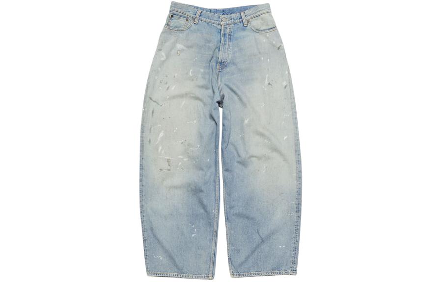 Acne Studios  Graffiti Wash Relaxed Mid-Rise Jeans Light Blue. B00343-228