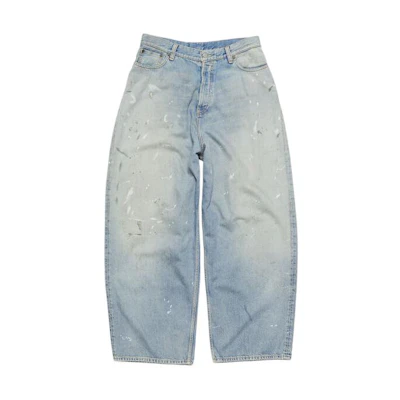 Acne Studios Graffiti Wash Relaxed Mid-Rise Jeans Light Blue. B00343-228