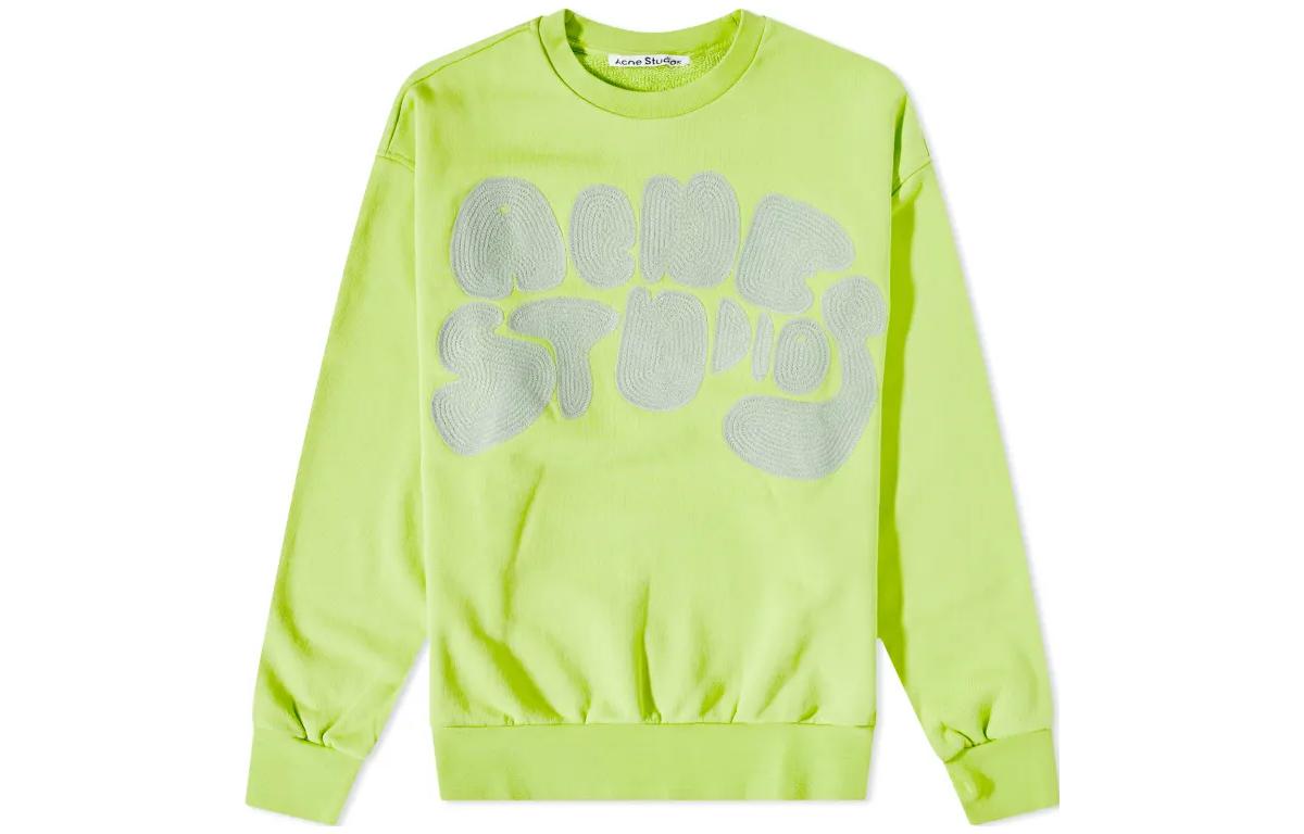 Acne Studios  Green Pullover Sweatshirt with Letter Print BI0172-ABE