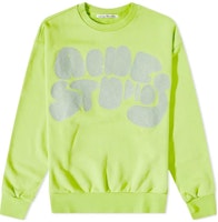 Acne Studios Green Pullover Sweatshirt with Letter Print BI0172-ABE Acne Studios Green Pullover Sweatshirt with Letter Print BI0172-ABE
