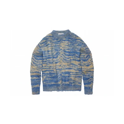 Acne Studios Jacquard Pattern Crewneck Knit Sweater Deep Beige. B60302-DHK