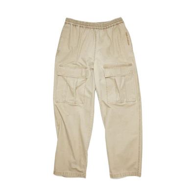 Acne Studios Khaki Loose Fit Straight Cargo Pants with Elastic Waist. BK0560-AE5