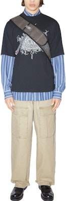 Acne Studios Khaki Loose Fit Straight Cargo Pants with Elastic Waist. BK0560-AE5 Lookbook Acne Studios Khaki Loose Fit Straight Cargo Pants with Elastic Waist. BK0560-AE5