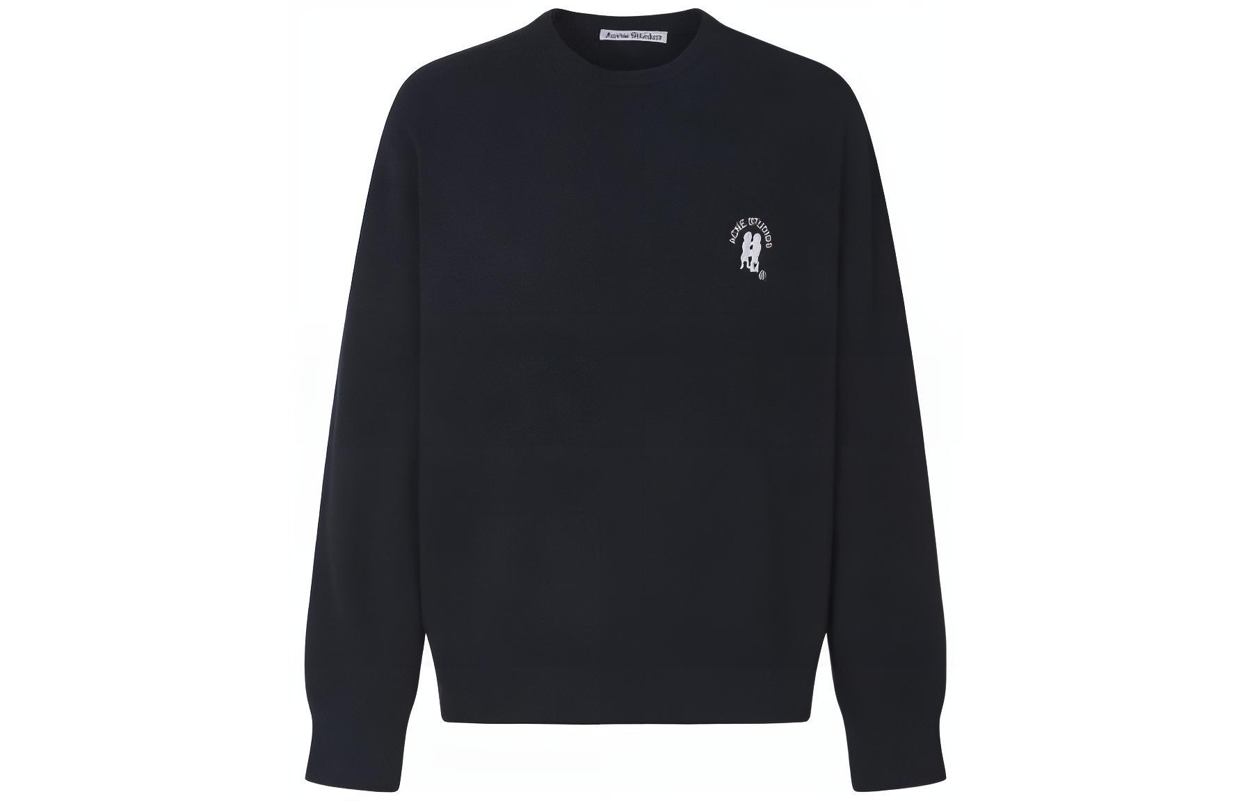 Acne Studios  Letter Print Crewneck Long Sleeve Sweater. B60293-DHG