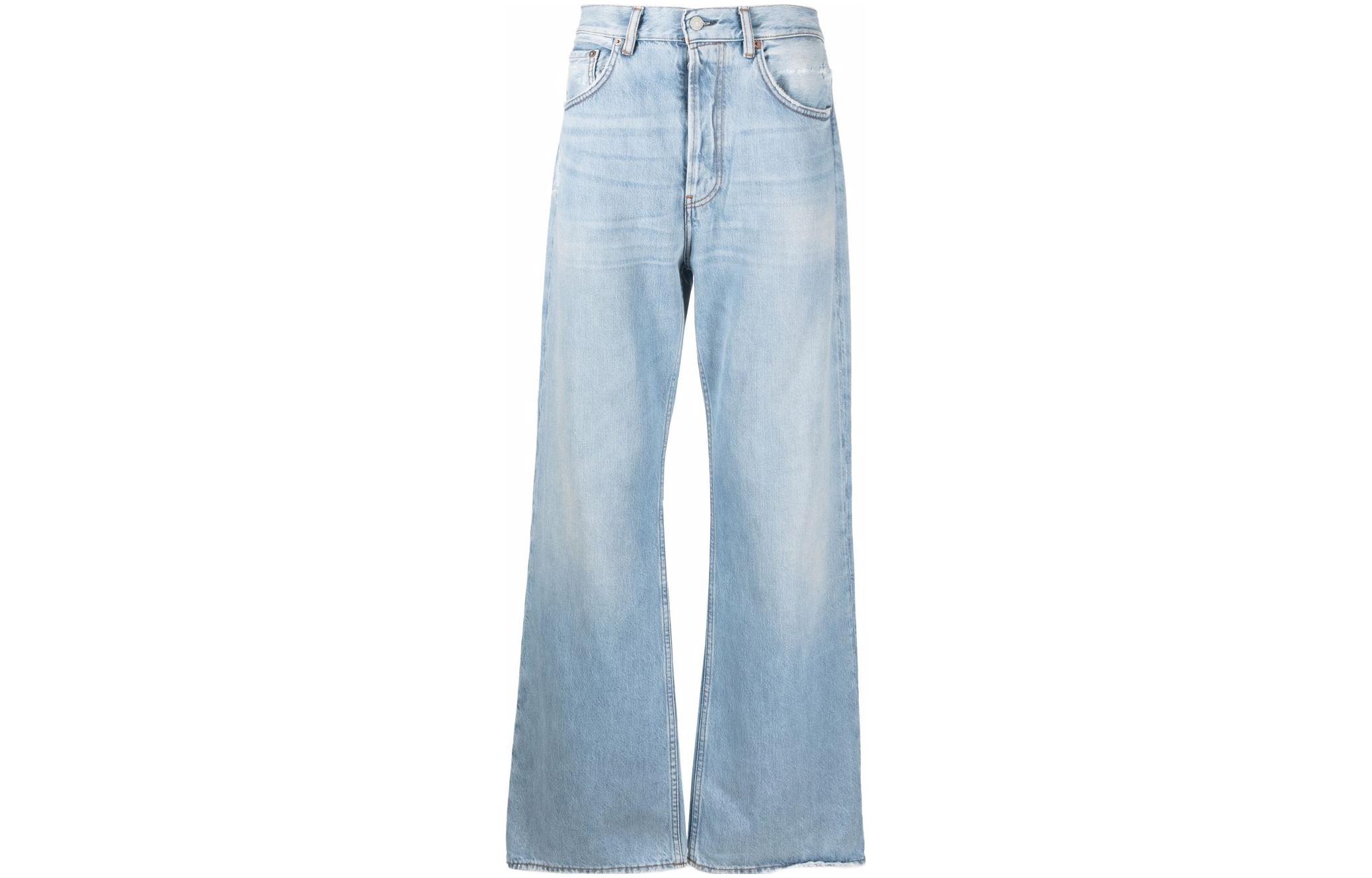 Acne Studios  Light Blue Washed Cotton Straight-Leg Jeans 2021M. B00277-228